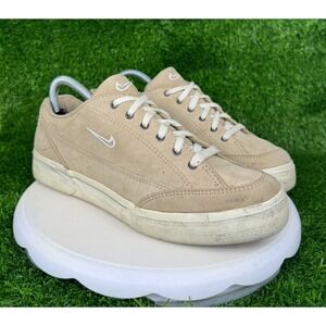 Vintage 90s Nike GTS Tan Suede Mini Swoosh Athletic Sneakers Tan Size 10.5